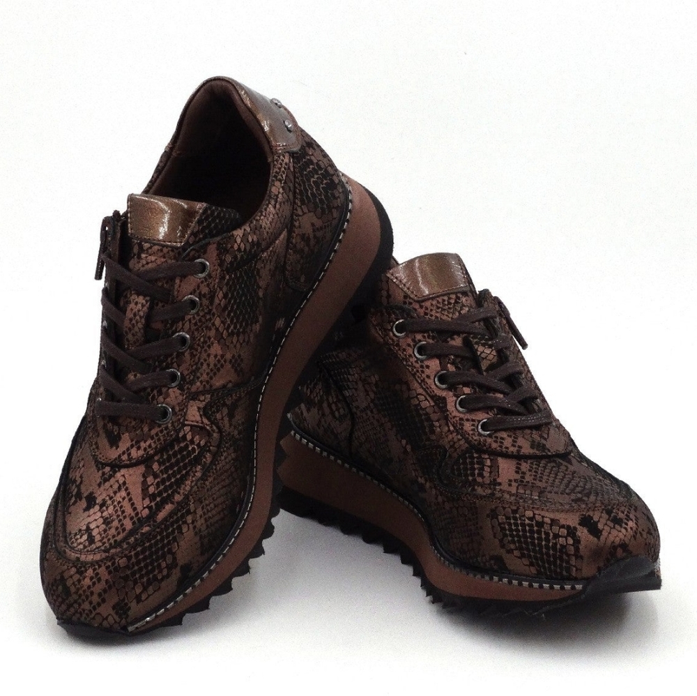 Brunette Black Genuine Leather Women Sport Sneaker Shoes High Quality